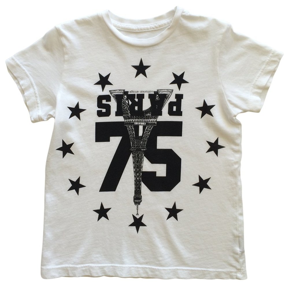 California Vintage Boys Paris T Shirt White